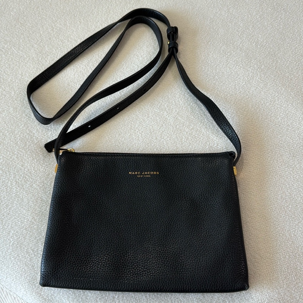 Marc Jacobs black leather crossbody bag